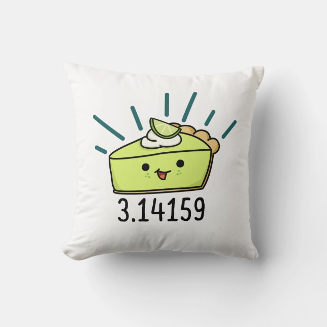Math Pi Number Funny Pie Pun  Throw Pillow (Front)