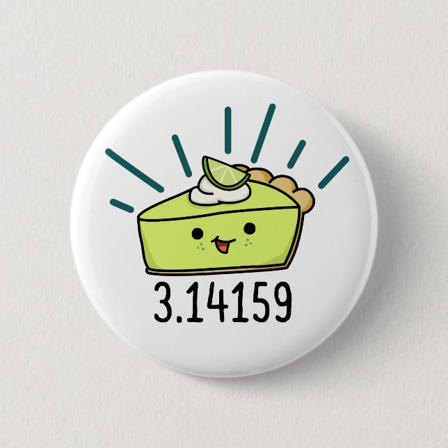 Math Pie Number Cute Pie Pun 2 Inch Round Button (Front)