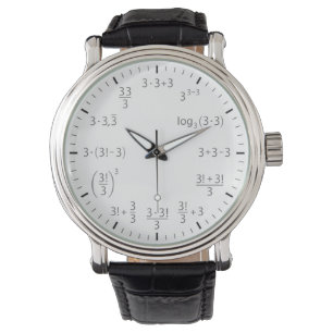 Math poignet montre 3 x 3 - beauté de la simplicit