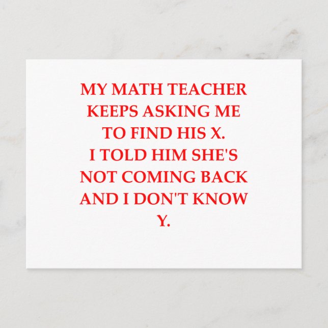 MATH POSTCARD (Front)