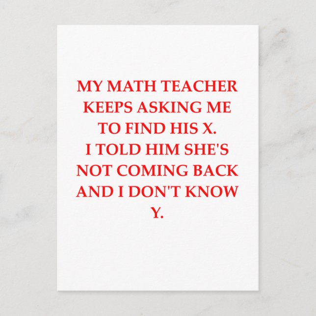 MATH POSTCARD (Front)
