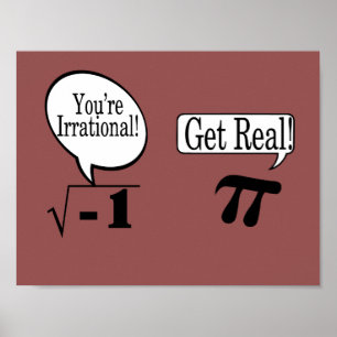 Math poster irrationnel et chiffres réels