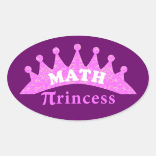 Math Princess Oval Sticker