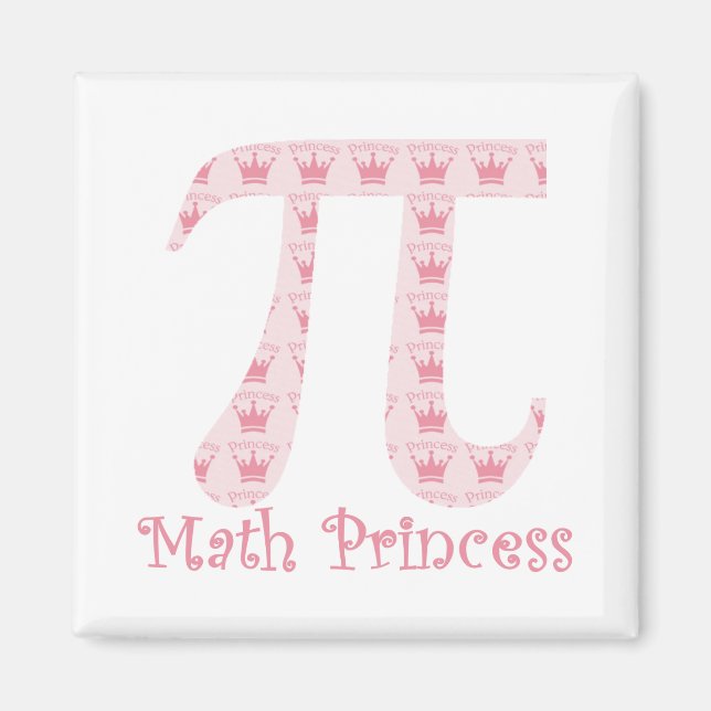 Math Princess Pi Magnet (Front)