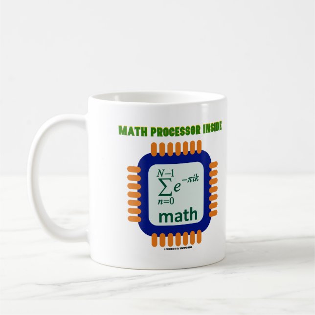 Math Processor Inside Semiconductor Chip Equation Coffee Mug (Left)