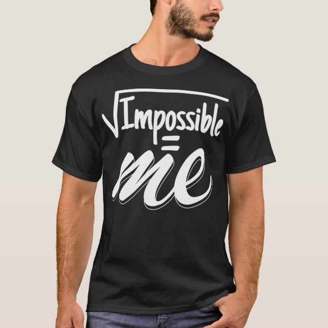 Math Pun Root Of Impossible Maths colourful turtle T-Shirt (Front)