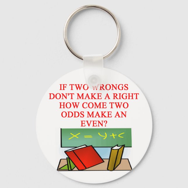 MATH riddle Keychain (Front)