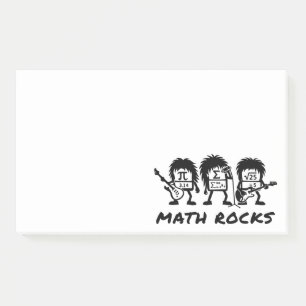 Math Rocks Academic Rock Band Humor Post-it Notes