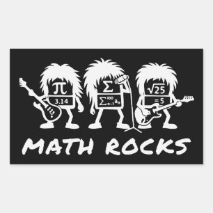 Math Rocks Academic Rock Band Humor Sticker