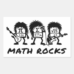 Math Rocks Academic Rock Band Humor Sticker