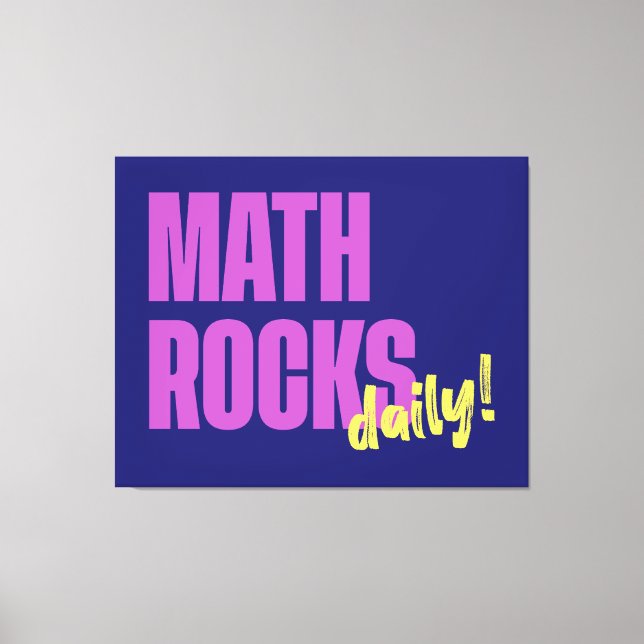 Math Rocks Daily Canvas Print (Front)