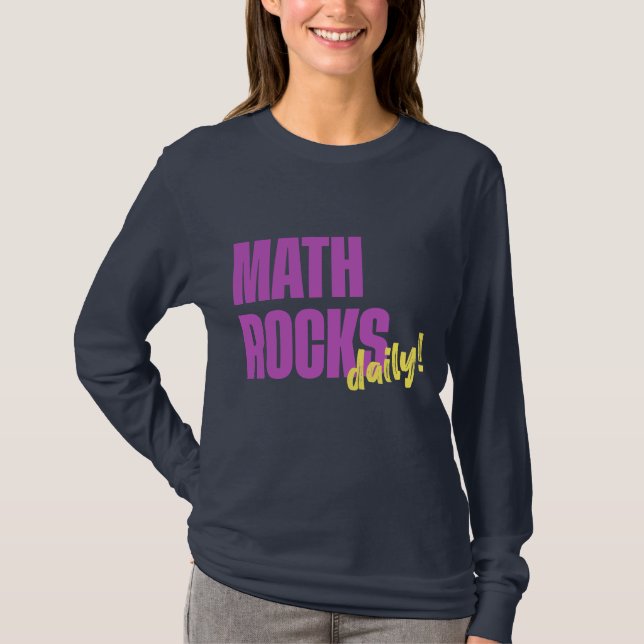 Math Rocks Daily Teacher T-Shirt (Front)