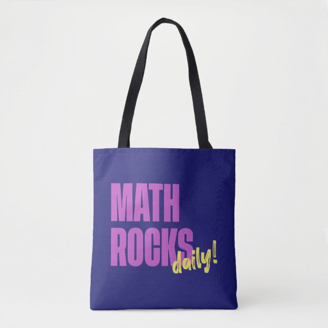 Math Rocks Daily Teacher Tote Bag (Front)