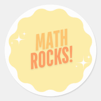 MATH ROCKS! Sticker-Gift for Teacher Classic Round Sticker