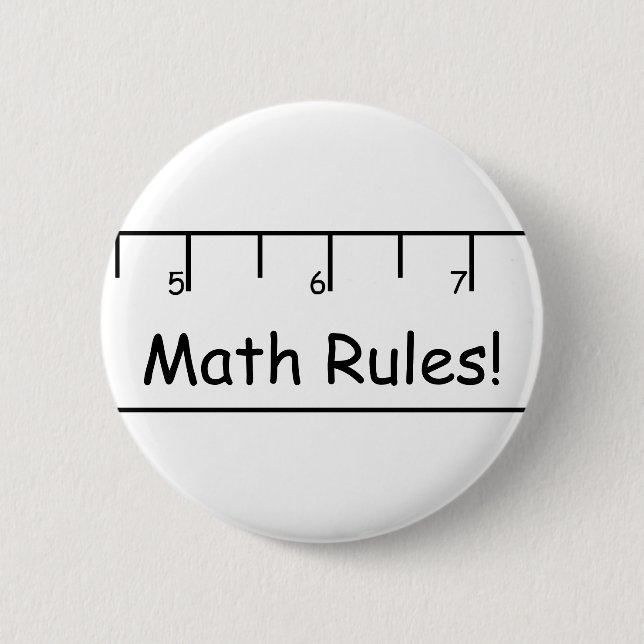 Math Rules! 2 Inch Round Button (Front)