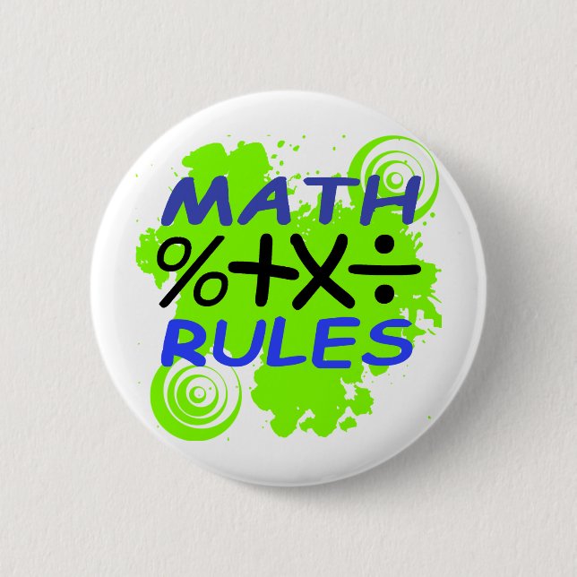 Math Rules 2 Inch Round Button (Front)