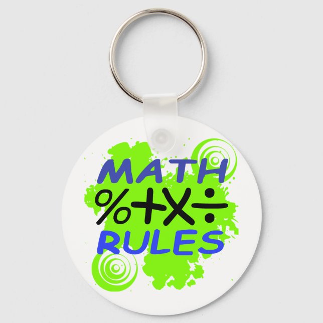 Math Rules Keychain (Front)