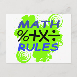 Math Rules Postcard