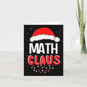 Math Santa Claus Christmas Matching Costume  Card