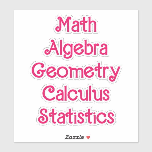Math School Subject (Sheet)