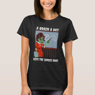 Math Science Teacher Halloween Zombie Costume T-Shirt