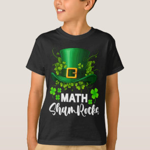 Math Shamrocks St. Patricks Day School T-Shirt