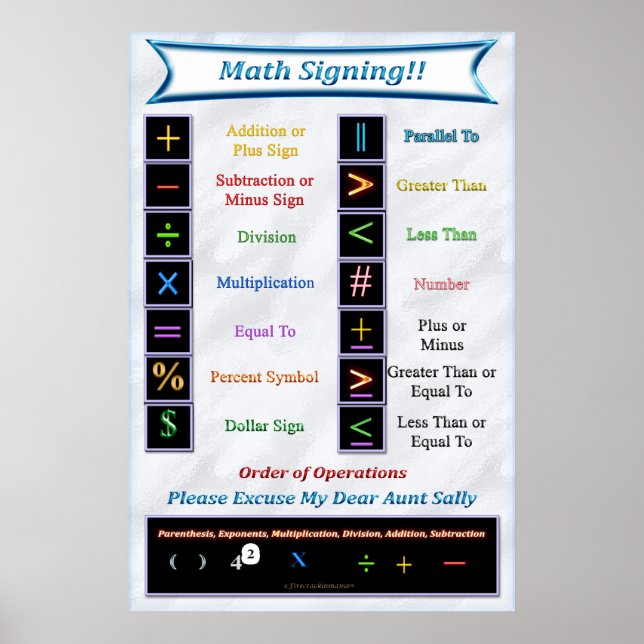Math Signing Poster (Front)
