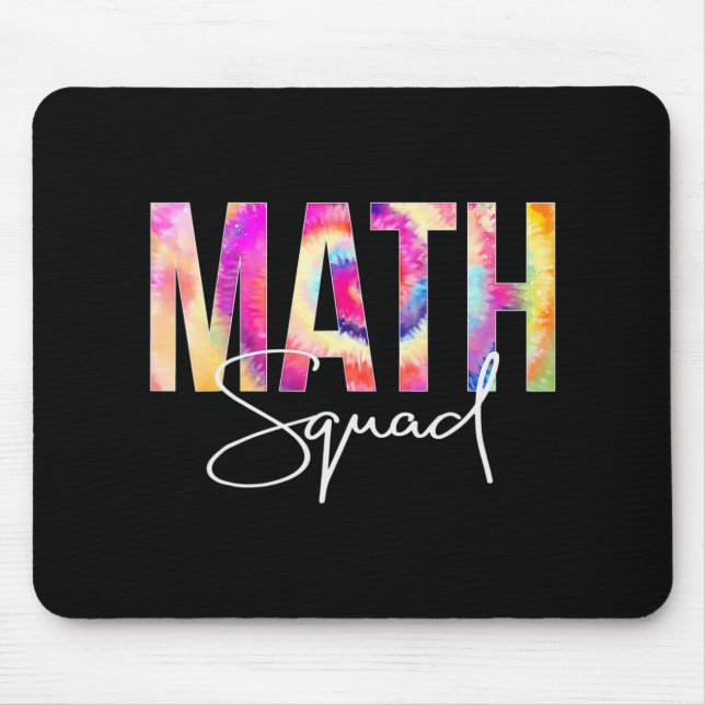 Math Squad Tie Dye Back To School women appreciati Mouse Pad (Front)