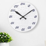Math Square Root Round Clock<br><div class="desc">If you a Mathematician or you love math problems, so you will love this Artistic Math clock with square roots.</div>