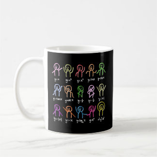 Math Stick Figures Doing Functions Algebra Dance E Coffee Mug