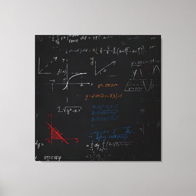 Math Stretched Canvas Print (Front)