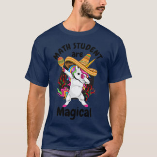 Math Student Are Magical  Math Student Unicorn Gif T-Shirt