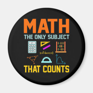 Math Subject Counts Mathematic Maths Teacher Magnet