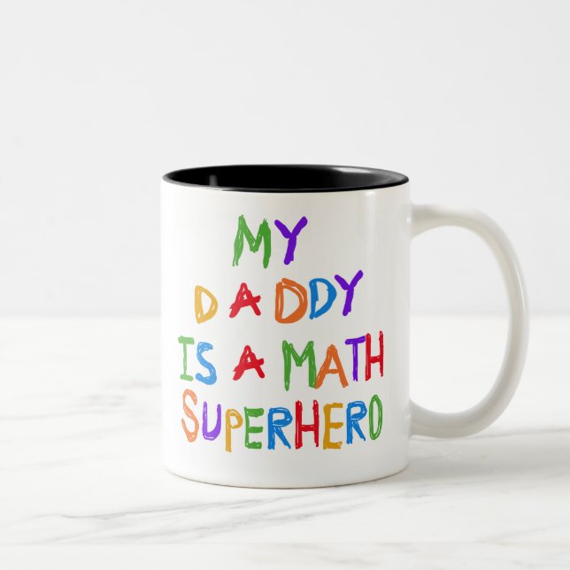 Math Superhero Two-Tone Coffee Mug (Right)