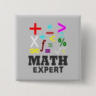 Math Symbols 2 Inch Square Button