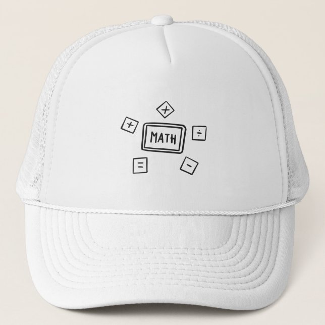 Math symbols for Kids Trucker Hat (Front)