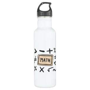 Math symbols for Students and Parents 710 Ml Water Bottle