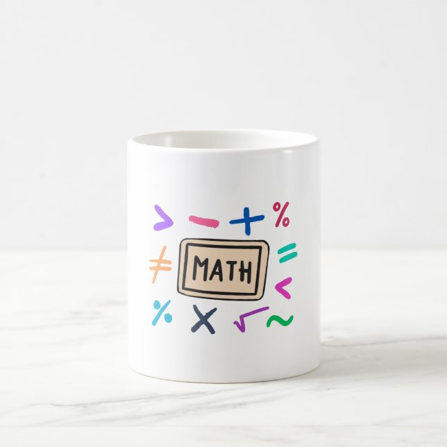 Math symbols for Students and Parents Coffee Mug (Center)