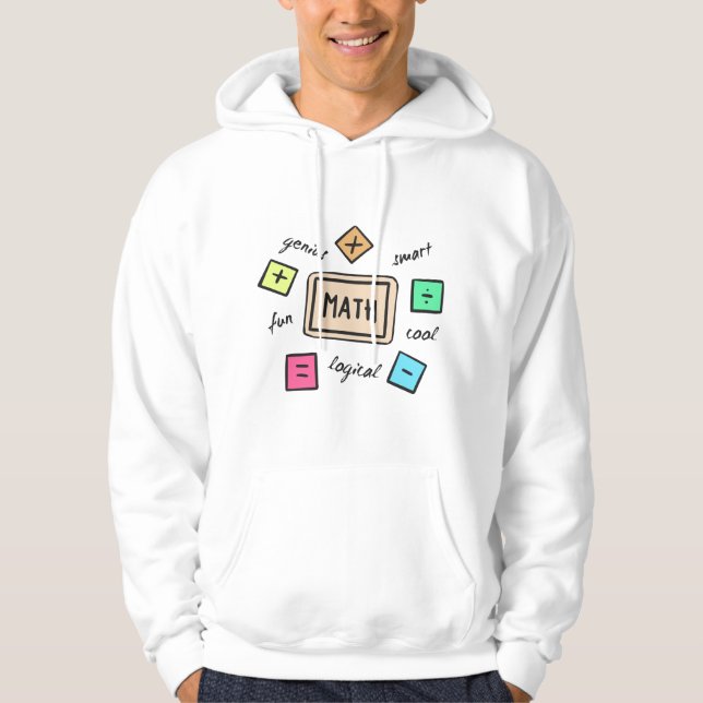 Math symbols for Students and Parents Hoodie (Front)