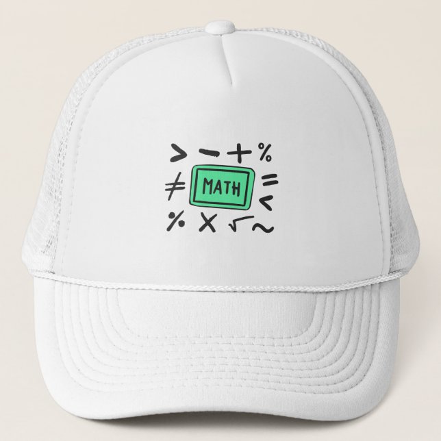Math symbols for Students and Parents Trucker Hat (Front)