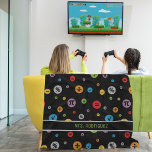 Math Symbols in Colourful Circles Pattern on Black Fleece Blanket<br><div class="desc">Design just for the math people in your life. Bright coloured circles filled with mathematics symbols - plus sign, minus sign, equals, square root, divide and pi. Red, blue, yellow, green, orange, purple and white dots on a black background. Perfect option for math lovers and mathematics teachers or professors. Personalize...</div>