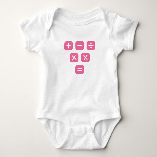 Math Symbols mathematical Signs Maths Baby Bodysuit (Front)