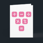 Math Symbols mathematical Signs Maths Card<br><div class="desc">Cool and funny Math design featuring some basic maths symbols and mathematical signs. A perfect match for kids,  students and teachers as well as for parents.</div>