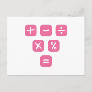 Math Symbols mathematical Signs Maths Postcard