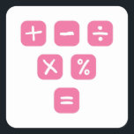 Math Symbols mathematical Signs Maths Square Sticker<br><div class="desc">Cool and funny Math design featuring some basic maths symbols and mathematical signs. A perfect match for kids,  students and teachers as well as for parents.</div>
