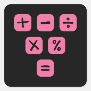Math Symbols mathematical Signs Maths Square Sticker