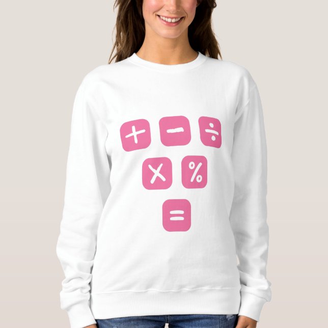Math Symbols mathematical Signs Maths Sweatshirt (Front)