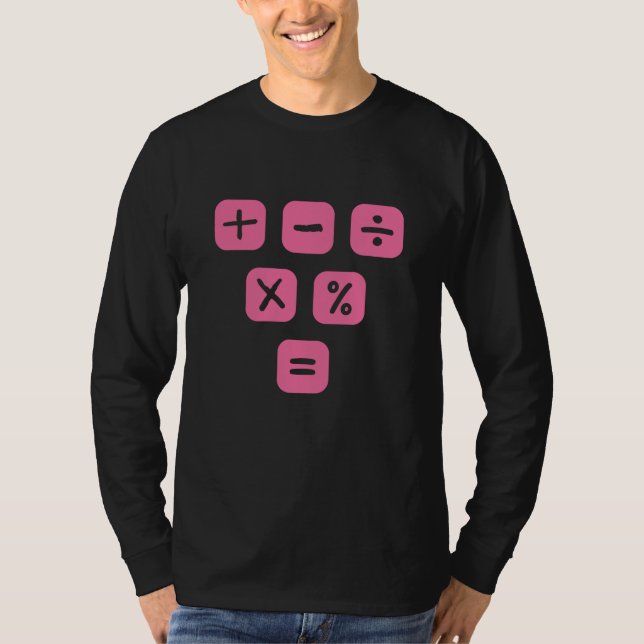 Math Symbols mathematical Signs Maths T-Shirt (Front)