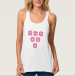 Math Symbols mathematical Signs Maths Tank Top<br><div class="desc">Cool and funny Math design featuring some basic maths symbols and mathematical signs. A perfect match for kids,  students and teachers as well as for parents.</div>