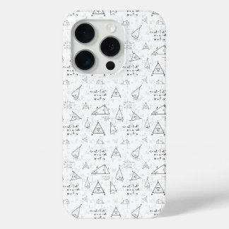 Math Symbols Pattern Minimalist Geek iPhone 15 Pro Case